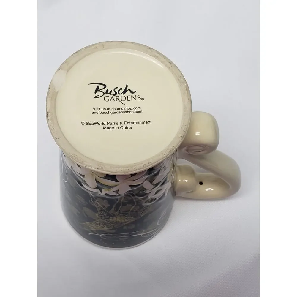 Busch Gardens Large Giraffe Glass Coffee Mug Theme Park Souvenir Cup